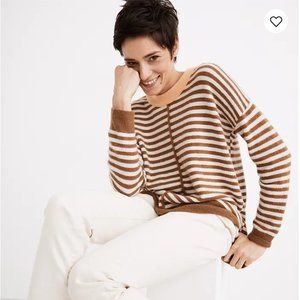 Madewell Stripe-Play Smithe Pullover Sweater in Coziest Yarn